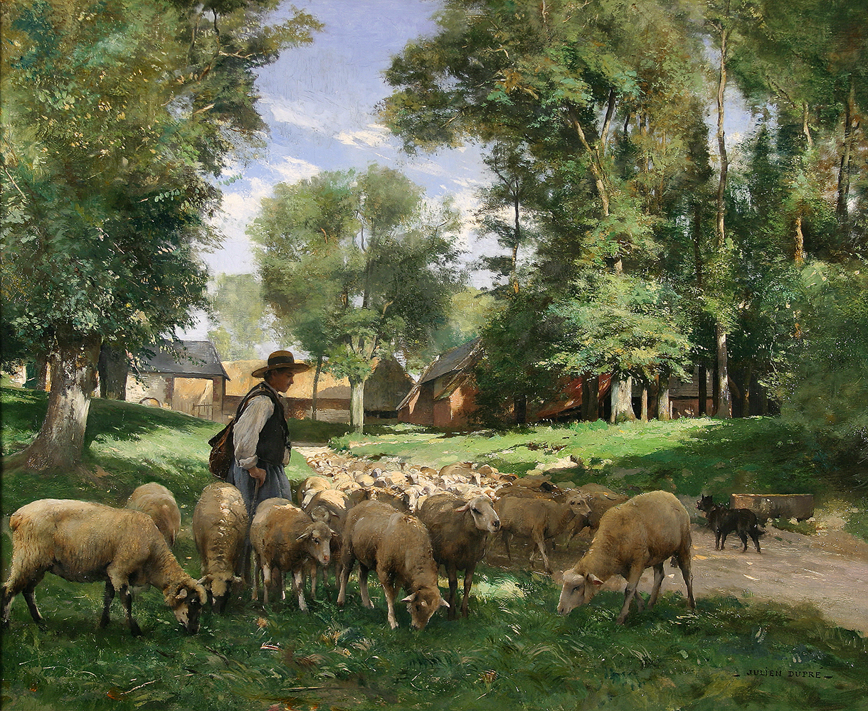 A Shepherd and His Flock - Julien Dupre