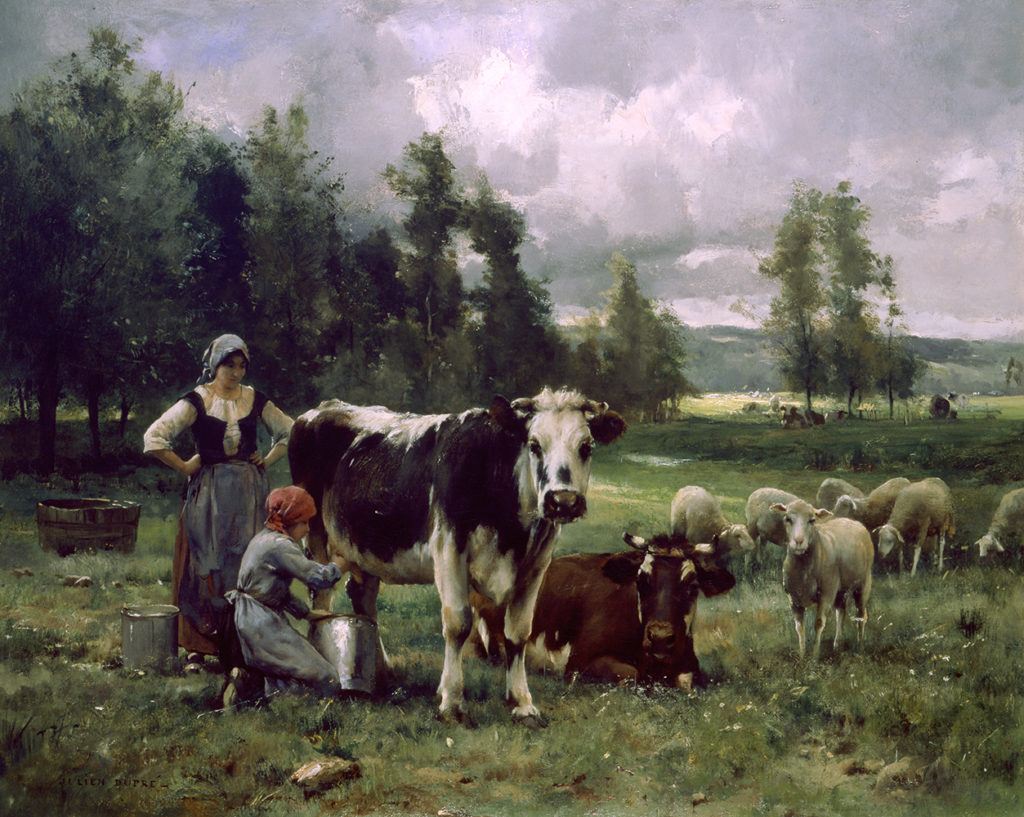 Milkmaids in the Pasture - Julien Dupre