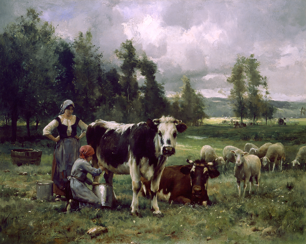 Milkmaids in the Pasture - Julien Dupre
