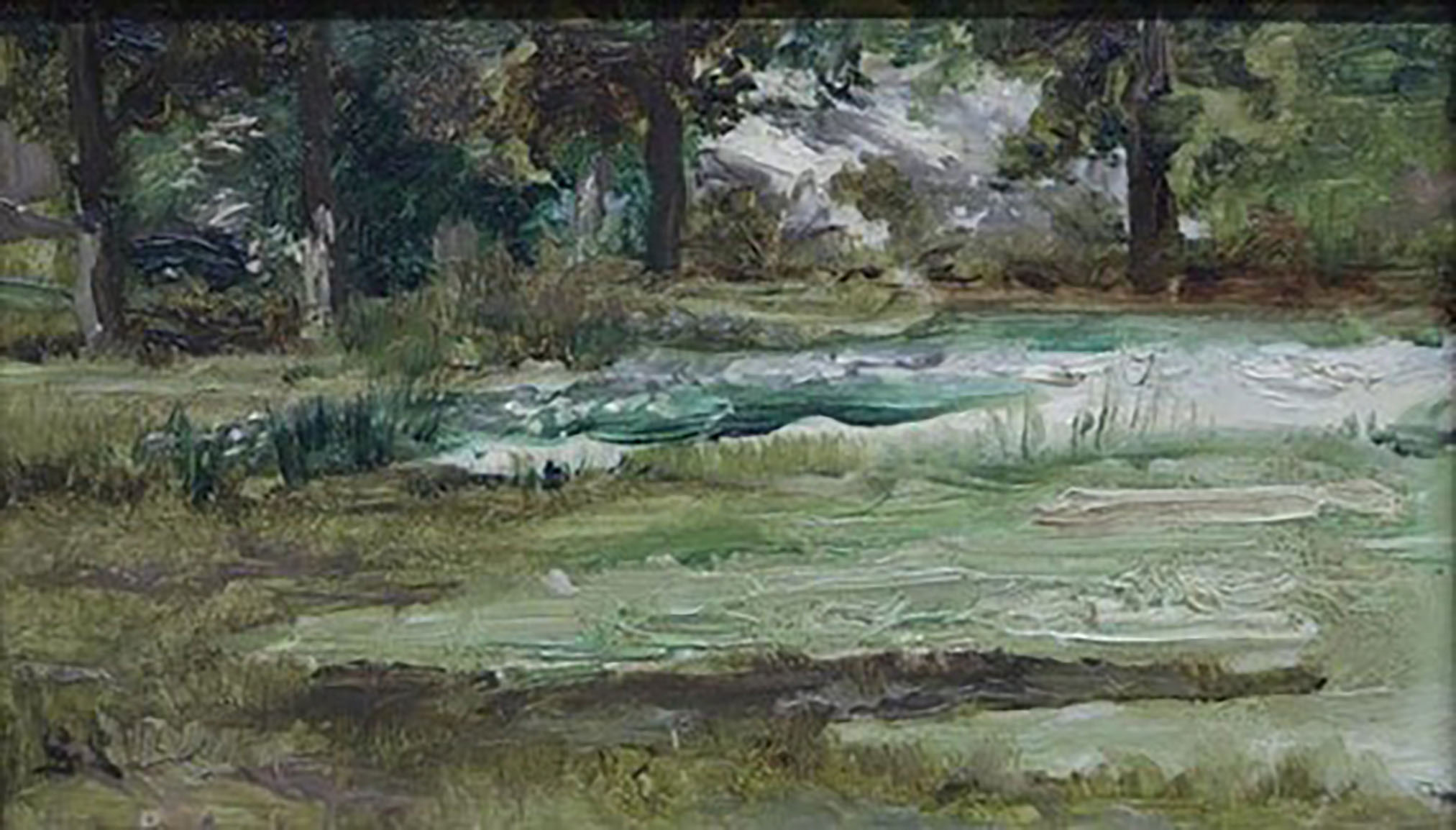 a landscape painting near Julien Dupré's home by Georges Laugée