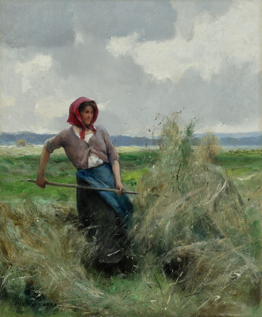 Woman raking hay - La fenaison